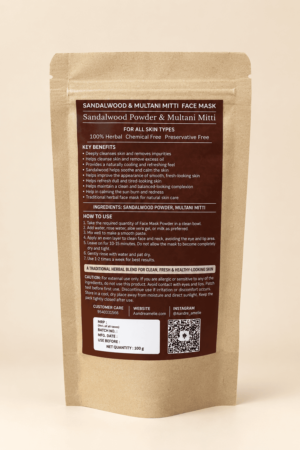 Herbal Sandalwood Face Mask